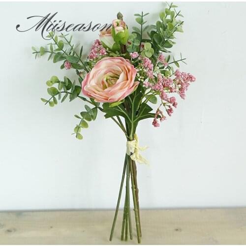 2019 Wedding rose bouquets artificial lotus starry bouquet fake flowers for christmas home new year decoration mariage flowers