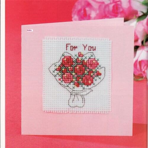 CD344 Cross Stitch Kit Package Greeting Cards Needlework Counted Cross-Stitching Kits Christmas Mothers Fathers Day Birthday