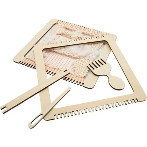 Playing Hand Knitting Machine Beginners Children Durable Kids Toy Funny Tapestry Educational Weaving Loom DIY Craft Gift Wooden