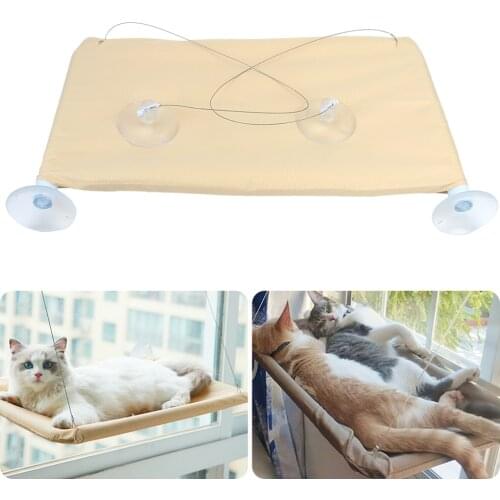 Pet Hammock Bed Bearing 17.5KG Cat Hanging Beds For Cats Comfortable and Durable Window Hammock With Mat Shelf Seat Bed