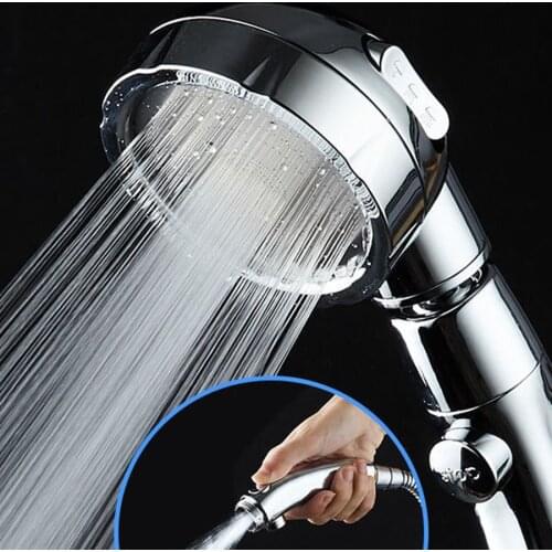 High Pressure Rain Best Shower Head Gold Bathroom Accessories for Bath Adjustable Shower Heads Handheld with ON/OFF Pause Switch