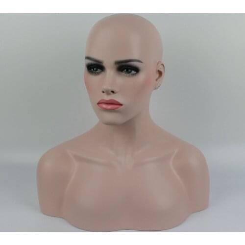 Fiberglass Realistic Mannequin Dummy Head,Mannequins Display, Manikin Heads Hat Jewelry Wigs