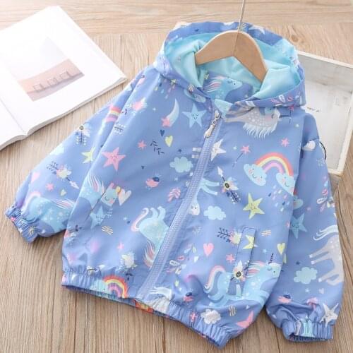 Menoea Children Clothes Jacket 2020 Spring & Autumn Girls Clothes Cat Pattern Hooded Kids Clothing 3-7Y Baby Outerwear & Coats