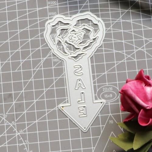 Arrow Rose Flower Metal Cutting Dies Cut Die Mold Decoration Scrapbook Paper Craft Knife Mould Blade Punch Stencils