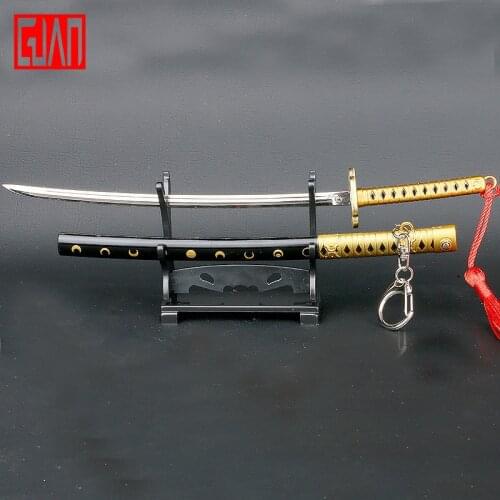 Alloy Sword Weapon Model Game Prop Weapon Sauron Sword God Domain Alloy Weapon Model Elastic Scabbard Buckle 22cm