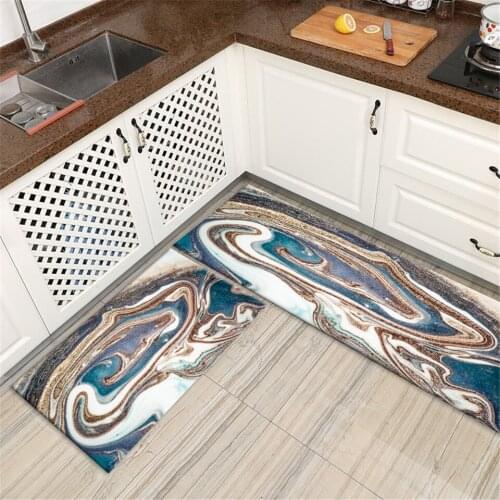 Fashion Abstract Marble Pattern Mat In the Kitchen On The Floor Doormat Machine Washable Bedside Mat Mat In the Bathroom Soft