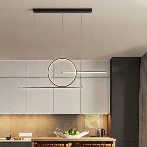 Nordic Minimalism Dining Room Led Pendant Lights Remote Control Dimmable Pendant Lighting Suspension Light Lustre Luminarias
