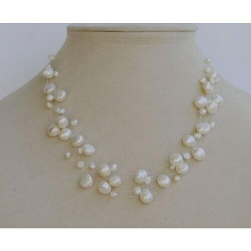 Freshwater Natural Pearl Retro Vintage Wedding Charming Luxury Colorful Necklace Chain Pendant Jewelry for Women Gift New