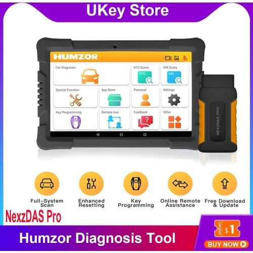 Humzor NexzDAS Pro Bluetooth Tablet Full System Auto Diagnostic Tool with IMMO/ABS/EPB/SAS Professional OBD2 Scanner