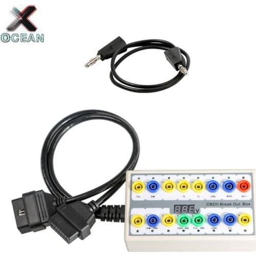 Professional Auto Car OBD 2 Break Out Box OBD2 Breakout Box OBD OBDII Protocol Detector Diagnostic Connector Detector