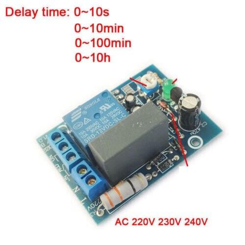 AC 220V 230V 240V Adjustable Timer Delay Turn On/Off Switch Time Relay Module PLC for time delay control lighting /factory