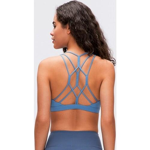 Sexy Cross Straps Gym Sports Bra Women Yoga Fitness Top Push Up Yoga Bra Crop Top Skin-friendly Sports Underwear Cross Back Bras