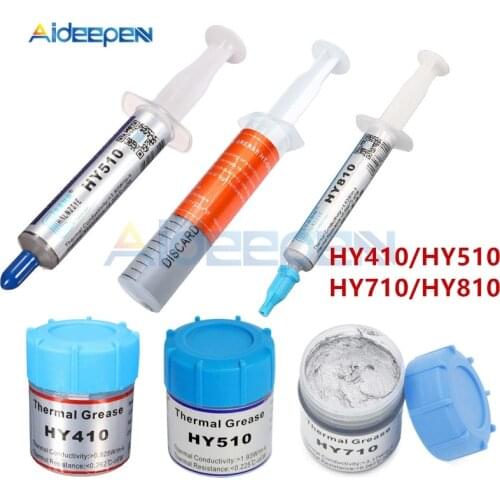 HY410 HY510 HY710 HY810 Grey Silicone Grease Compound Thermal Conductive Grease Paste Silver Thermal Grease Paste 2g/10g/20g/30g