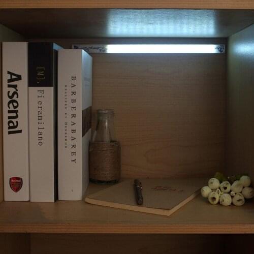 Closet Sensor Light Vibration Lamp LED USB Rechargeable LED Night Light Cabinet Light Bar for Hallway, Closet, Attics, Drawer