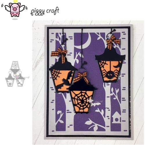 Piggy Craft metal cutting dies cut die mold 3Pcs Halloween lantern Scrapbook paper craft knife mould blade punch stencils dies