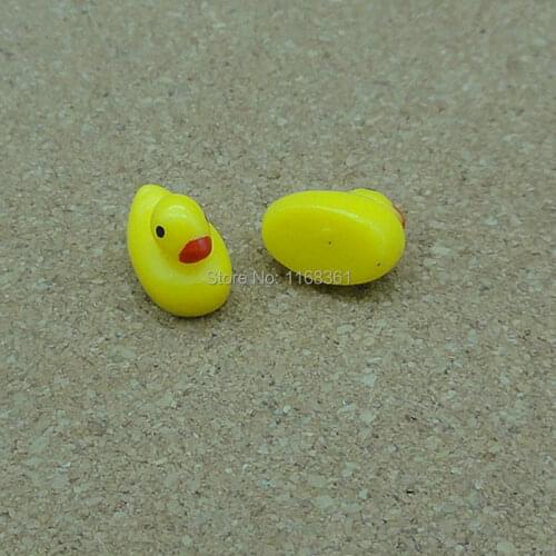 1pcs/lot resin solid light yellow duck cartoon 11mm fairy garden gnome moss terrarium decor crafts bonsai home DIY A112-14