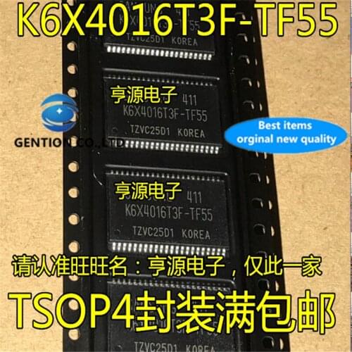 10Pcs K6X4016T3F-TF55 TSOP44 in stock 100% new and original