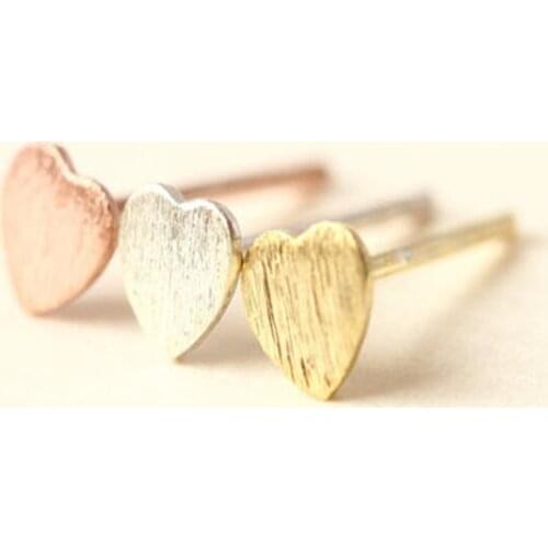 2016 Top selling stud earrings ,tiny Heart shaped Studs Earrings For Women, Lovely Fashion Earrings Wholesale