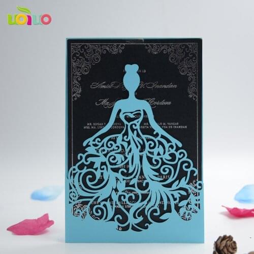 30pcs free shipping Creative unique wedding invitations pearl paper fancy invitation 2017 wedding invitation cards