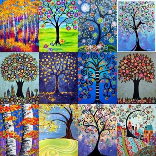 3D DIY,Full,Square,daimond painting,Mosaic,landscape,plant,Tree painting,rhinestones pictures diamond embroidery sale