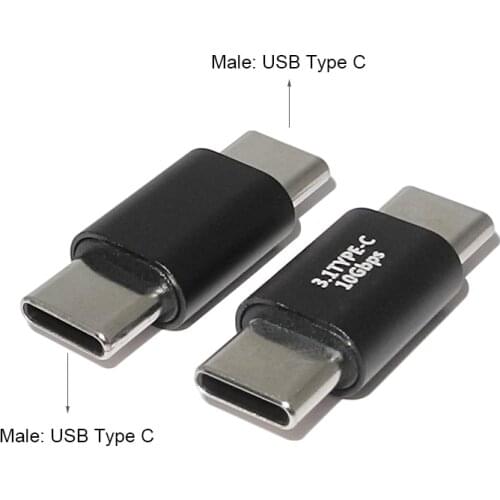 USB C to Type C Adapter USB Type C 3.1 Plug Connector Dc Power Jack USB-C Fast Charging Data Sync Adapter Type-C Extension Cable