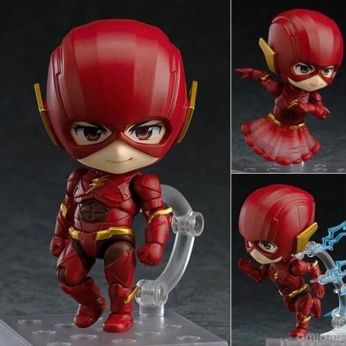 Anime DC Justice League Flash Cute Kawaii Super Hero 10cm Action Figure Toys