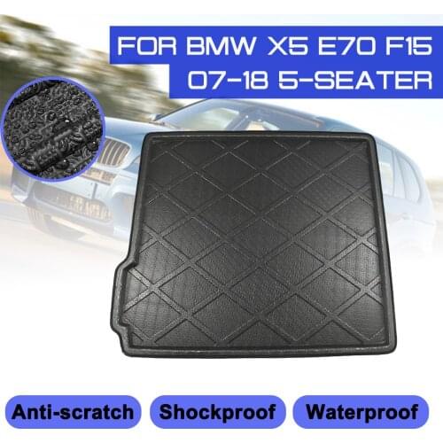 Car Floor Mat Carpet Rear Trunk Anti-mud Cover For BMW X5 E70 F15 5-Seater 2007-2018