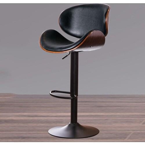 Bar chair modern simple home back high stool bar coffee shop milk tea shop chair front desk chair