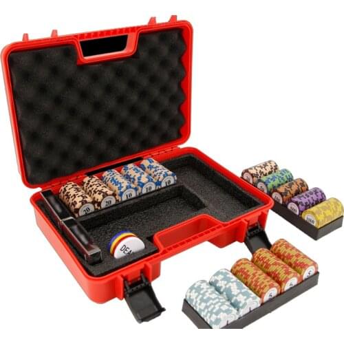 300PCS Poker Chips Case High Quality PP Casino Monopoly Chips Storage Box Chip Container Protable Mambling House Tokens Suitcase