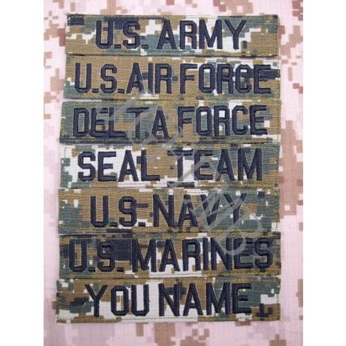 Digital Woodland Custom Name tapes Chest Tapes Services Tapes morale tactical military Embroidery patch Badges
