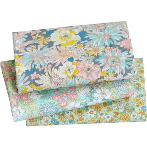Dailylike Imported Cloth Baby Clothes Poplin Fabric Broken Flowers Baby Clothing Bedding Fabric DIY Pure Cotton Fabric Soft Hand