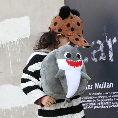 Shark Childrens Bag Cute Cartoon Kindergarten Backpack Baby Early Childhood Education Plush Snack Outdoor Backpack