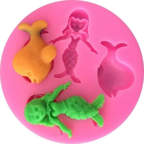 Mermaid cake tools fondant silicone mold cake decoration mold 15-203