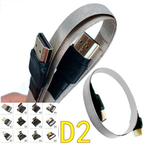 Cable Micro HDMI-compatible UP Angle Male to Mini /Micro HDMI FPC Flat Cable Anti-interference Multicopter Aerial Photography