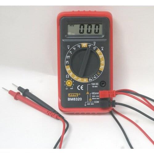 Binjiang bm8320 pocket digital multimeter flameproof Mini multimeter overload protection belt sheath