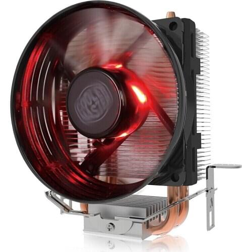 Cooler Master T20 CPU Cooler 2 Copper Heatpipes LED Light Silent HeatSink For Computer Desktop Processor Cooling Fan Radiator