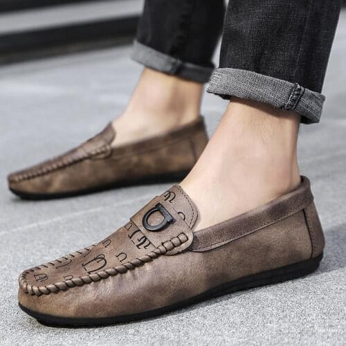 Loafers Leather Shoes Men Black Mens Shoes Casual Shoes Men Fashion Sepatu Slip On Pria Erkek Ayakkabi Buty Meskie Scarpe