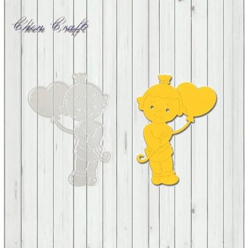 Little girl holding a fan Metal Cutting Dies cut die mold Scrapbook paper craft knife mould blade punch stencils dies