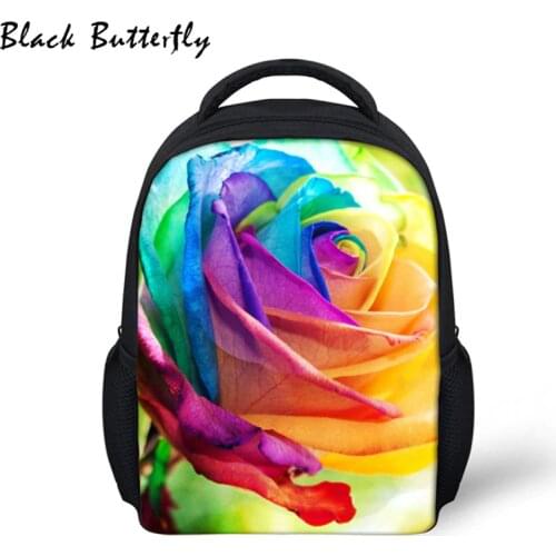 2020 Fashion Backpack Kids School Bags Flower Pattern Student- Bags Children Book Bag Kindergarten Bag Nursery Bag 3-8 Years Old