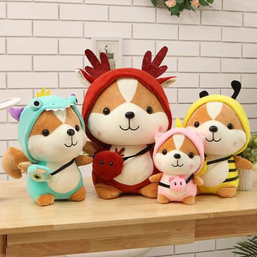 Cartoon cross-dressing squirrel plush doll childrens plush toy hot pillow Doll DollChildrens giftCross-dressing doll