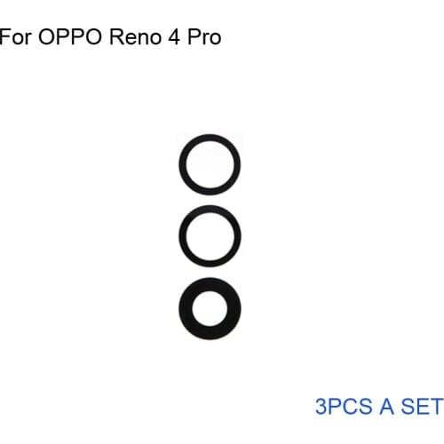 A SET High quality For OPPO Reno 4 Pro Back Rear Camera Glass Lens test good For OPPO Reno4 Pro Replacement Parts 4Pro