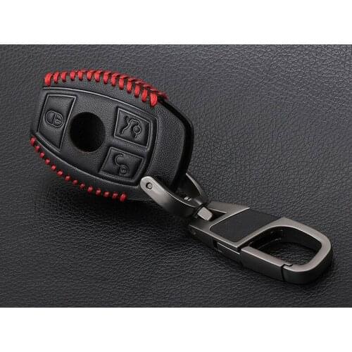 New For Mercedes Benz Leather Car Key Case Cover for W203 W210 W211 AMG W204 C200 C250 C