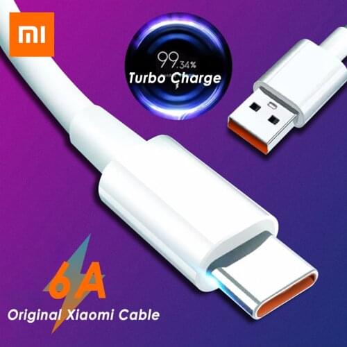 6A Original Xiaomi Cable Type C Turbo Charger Cabo Usb C 33W Quick Charge 4+ 5A 2m for Redmi Note 10 Pro K40 Pro+ Xiaomi Mi 11