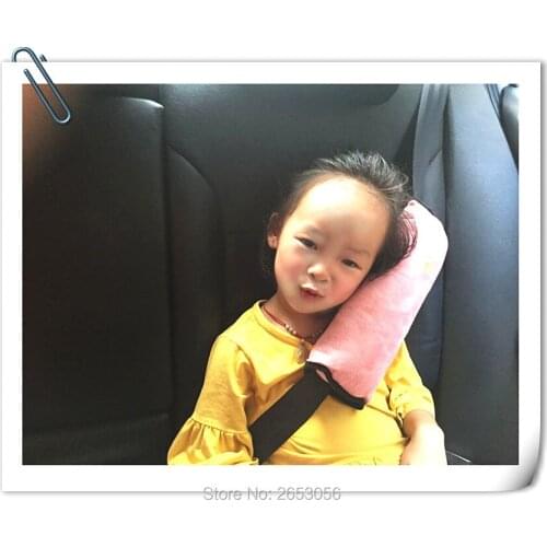 Child car seat belt shoulder pads suede baby sle For Citroen DS-series C-Quatre C-Triomphe Picasso C1 C2 C3 C4 Car accessories