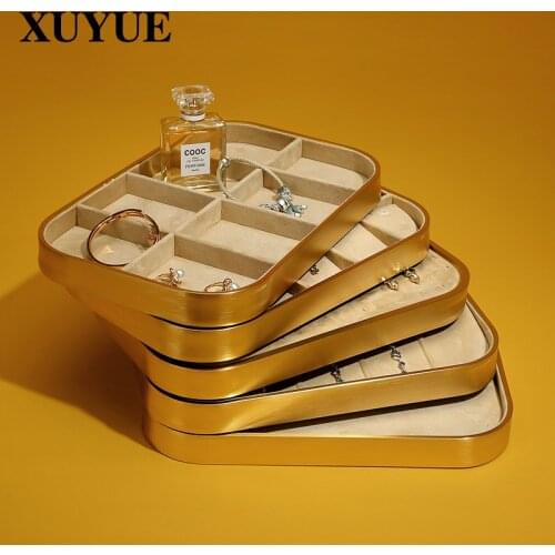 New Jewelry Display tray necklace ring pendant jewelry display tray metal tray jewelry storage pallets