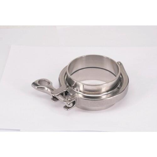A Set 76mm 3" O/D Sanitary Tri Clamp Weld Ferrule + Tri Clamp + Silicon Gasket 304 Stainless Steel