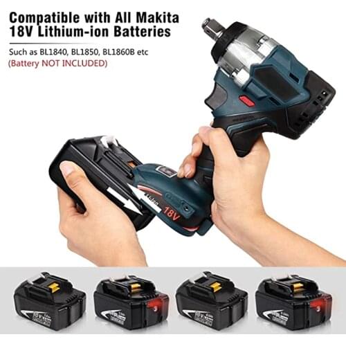 Abeden Brushless Electric Impact Wrench 18V 380 N.m Cordless Screwdriver Speed Rechargable Drill Driver LED Light for makita