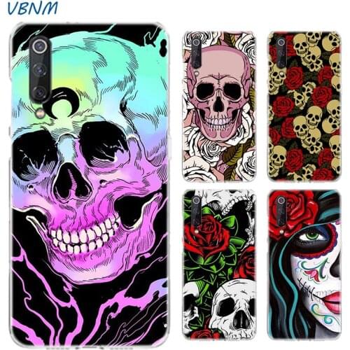 Flower Skull Case For Xiaomi Redmi Note 10 9 8 lite A3 S2 5X 6X CC9 CC9E 9SE 8SE 9T F1 Silicone Cover