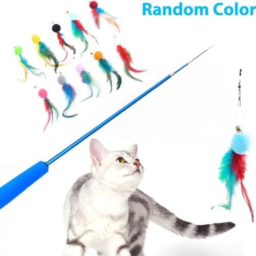 Replacement Cat Plush Toy Interactive Teaser Stick Toy Kitten Wire tease