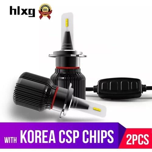 Hlxg CSP H4 HB3 HB4 PSX24W H13 9004 H27 881 880 H3 H1 H7 led lamp for Cars headlight Bulbs auto Moto Fanless 6000K 40W 12V 24V